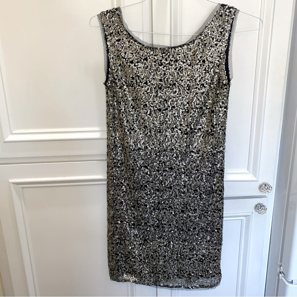THML Silver Sequin Mini Dress